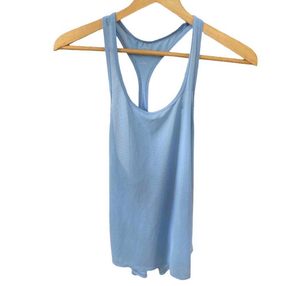 SO Women’s Lightweight Ribbed Light Blue Tank Top Size M